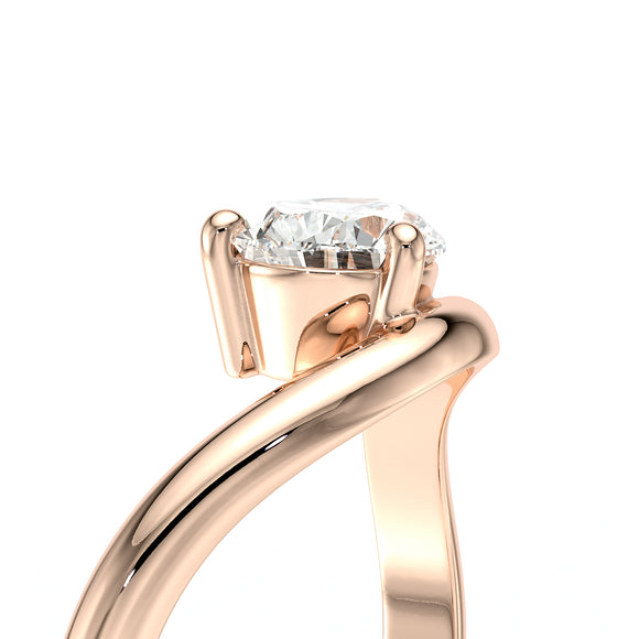 Bague solitaire diamant Clair de Lune - 6