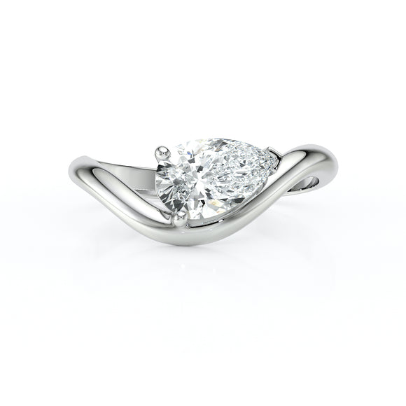 Bague solitaire diamant Clair de Lune - 6
