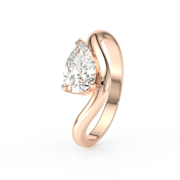 Bague solitaire diamant Clair de Lune - 6