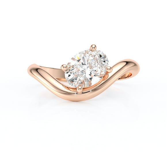 Bague solitaire diamant Clair de Lune - 7