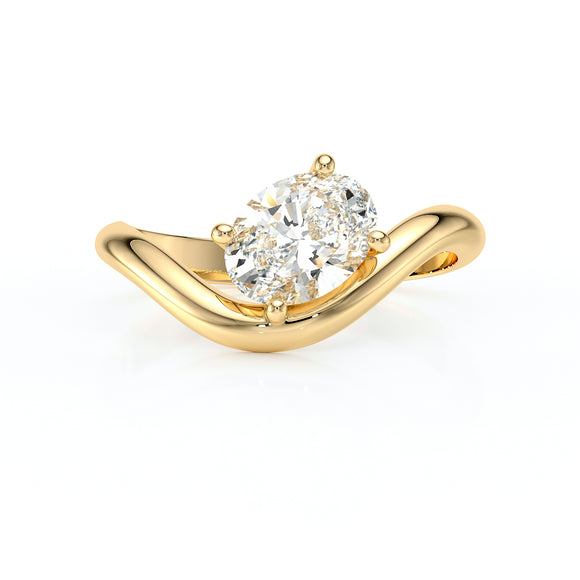 Bague solitaire diamant Clair de Lune - 7