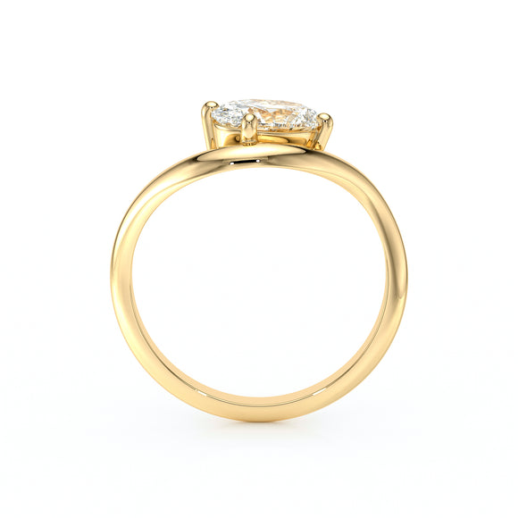 Bague solitaire diamant Clair de Lune - 7