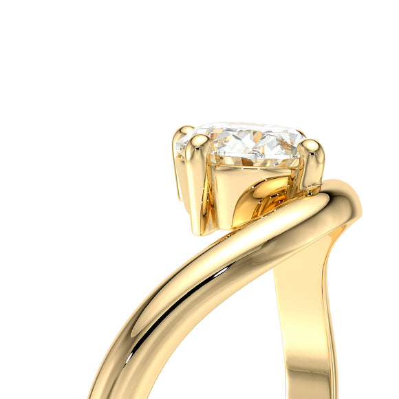 Bague solitaire diamant Clair de Lune - 7