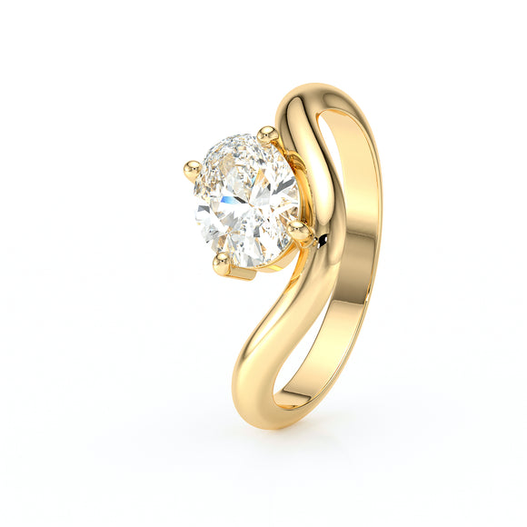 Bague solitaire diamant Clair de Lune - 7