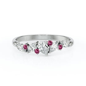 Bague tourmaline et diamant Florale - 1