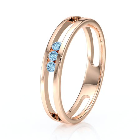 Bague trilogie aigue-marine Premier Pas - 3