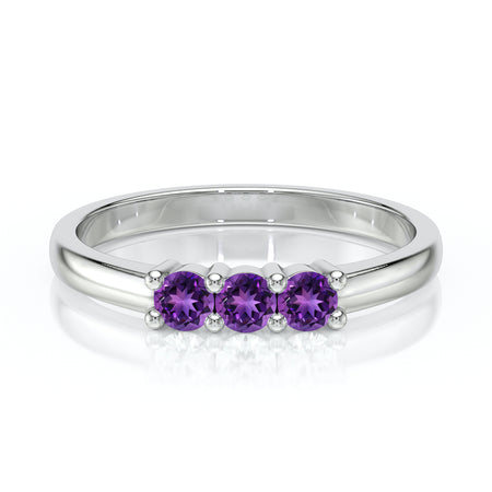 Bague trilogie améthyste Coucher de Soleil - 3