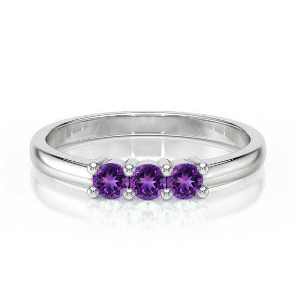 Bague trilogie améthyste Coucher de Soleil - 3