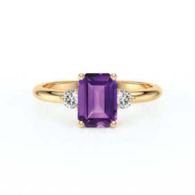 Bague trilogie améthyste et diamant Coucher de Soleil - 10