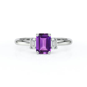Bague trilogie améthyste et diamant Premier Pas - 5