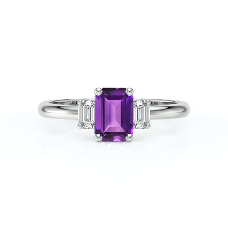 Bague trilogie améthyste et diamant Premier Pas - 5
