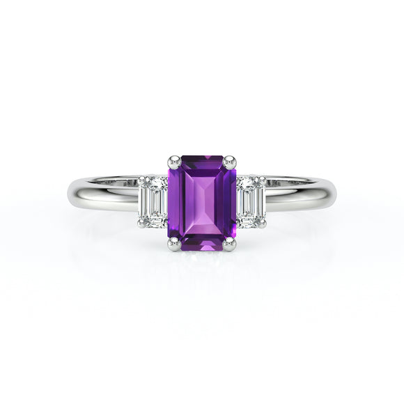 Bague trilogie améthyste et diamant Premier Pas - 5