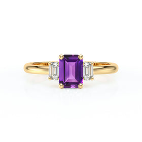 Bague trilogie améthyste et diamant Premier Pas - 5