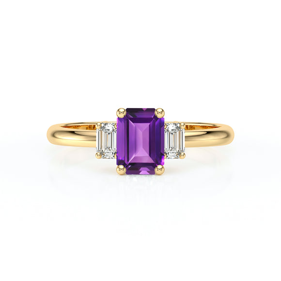 Bague trilogie améthyste et diamant Premier Pas - 5