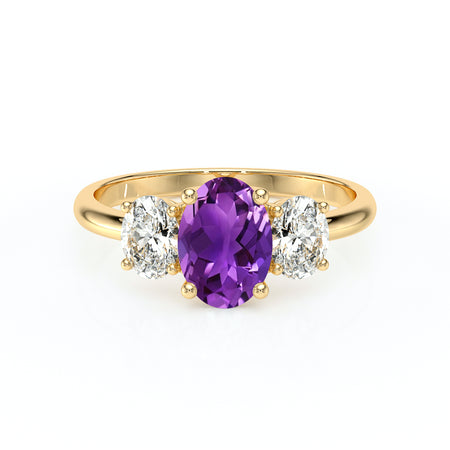 Bague trilogie améthyste et diamant Premier Pas - 6