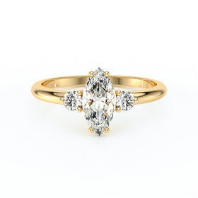 Bague trilogie diamant Coucher de Soleil - 11