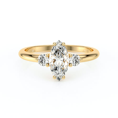 Bague trilogie diamant Coucher de Soleil - 11