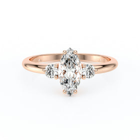 Bague trilogie diamant Coucher de Soleil - 11