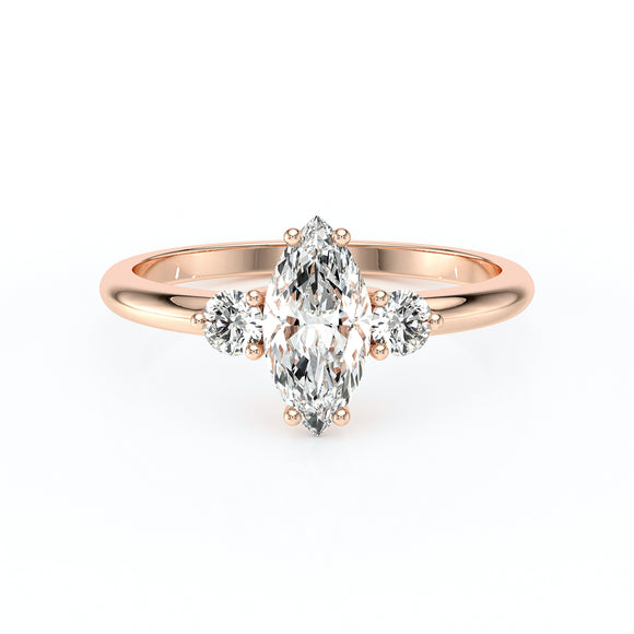 Bague trilogie diamant Coucher de Soleil - 11