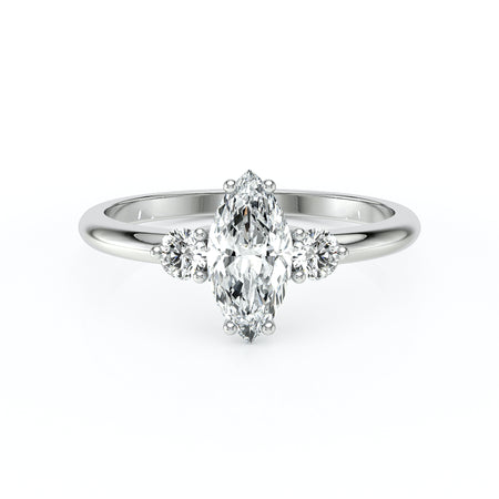 Bague trilogie diamant Coucher de Soleil - 11
