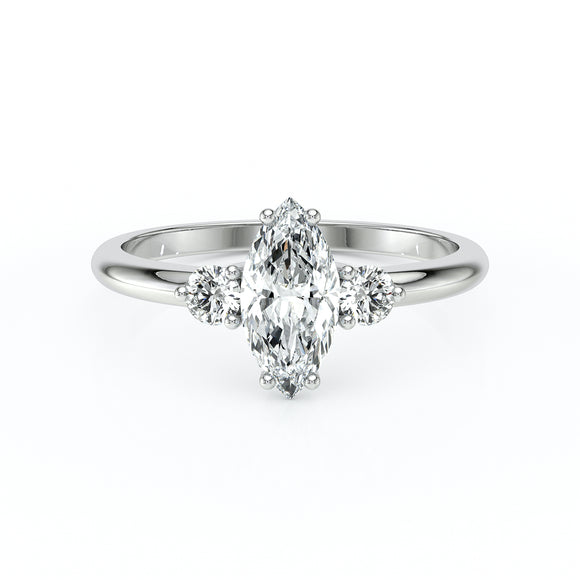 Bague trilogie diamant Coucher de Soleil - 11