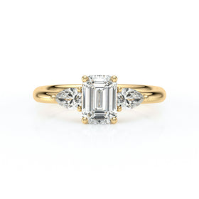 Bague trilogie diamant Coucher de Soleil - 16
