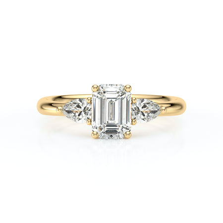 Bague trilogie diamant Coucher de Soleil - 16