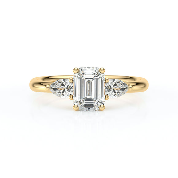 Bague trilogie diamant Coucher de Soleil - 16