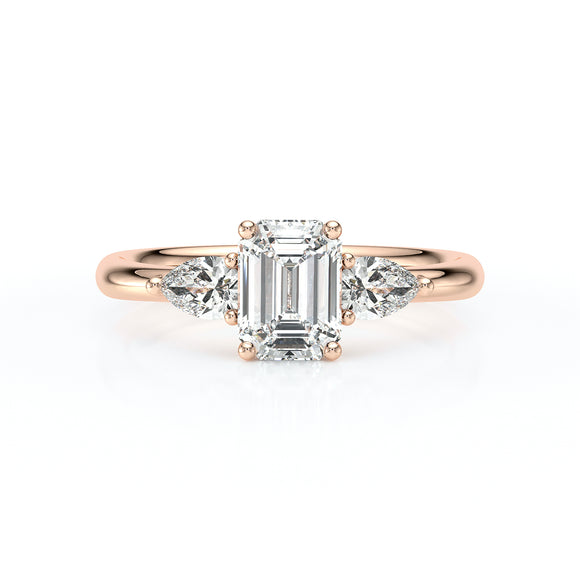 Bague trilogie diamant Coucher de Soleil - 16