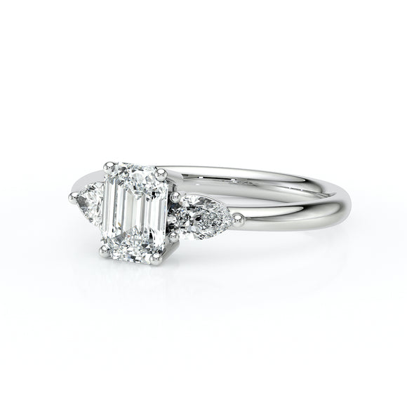 Bague trilogie diamant Coucher de Soleil - 16