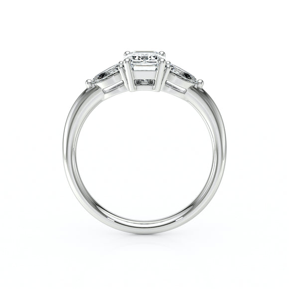Bague trilogie diamant Coucher de Soleil - 16