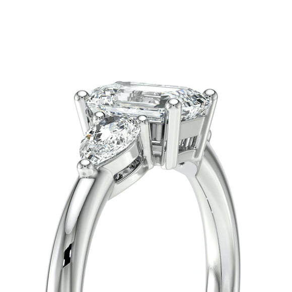 Bague trilogie diamant Coucher de Soleil - 16