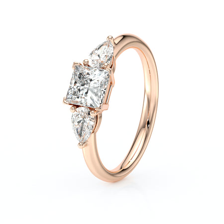 Bague trilogie diamant Coucher de Soleil - 17