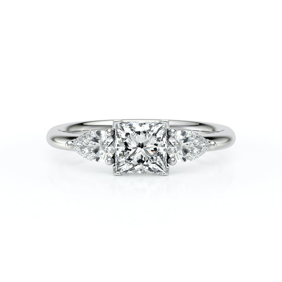 Bague trilogie diamant Coucher de Soleil - 17