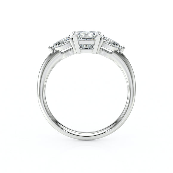 Bague trilogie diamant Coucher de Soleil - 17