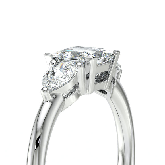 Bague trilogie diamant Coucher de Soleil - 17