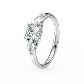Bague trilogie diamant Coucher de Soleil - 17