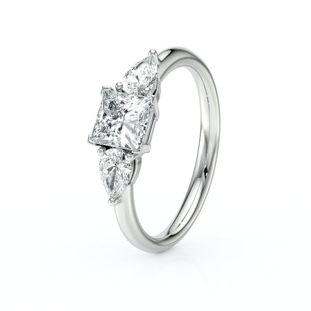 Bague trilogie diamant Coucher de Soleil - 17