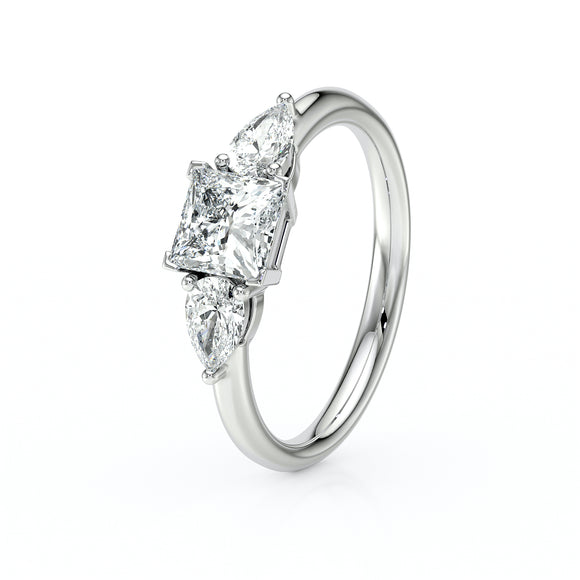 Bague trilogie diamant Coucher de Soleil - 17