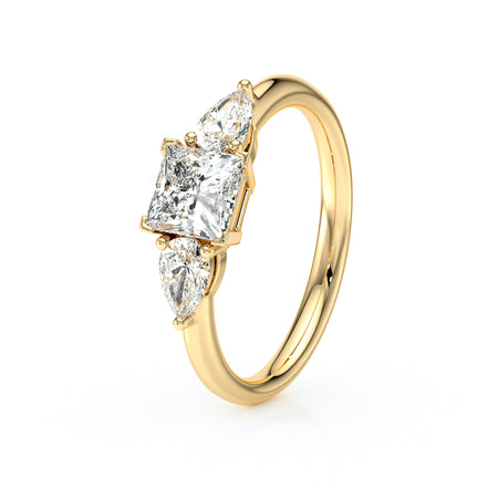 Bague trilogie diamant Coucher de Soleil - 17