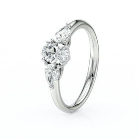 Bague trilogie diamant Coucher de Soleil - 18