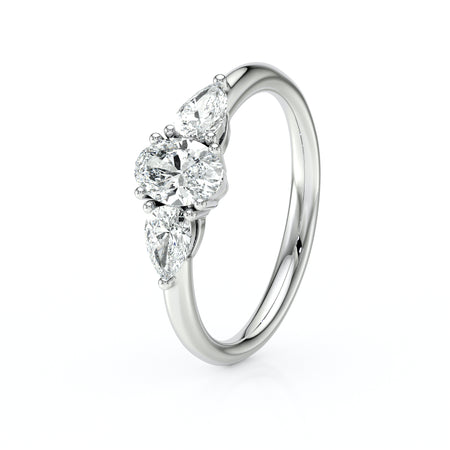 Bague trilogie diamant Coucher de Soleil - 18