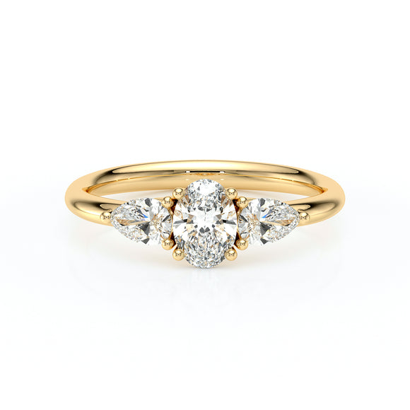 Bague trilogie diamant Coucher de Soleil - 18