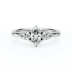 Bague trilogie diamant Coucher de Soleil - 19