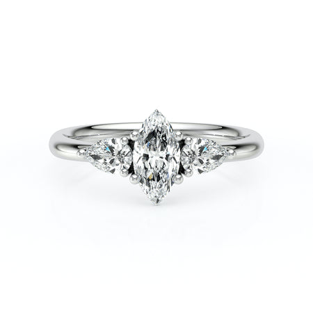 Bague trilogie diamant Coucher de Soleil - 19