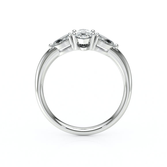Bague trilogie diamant Coucher de Soleil - 19