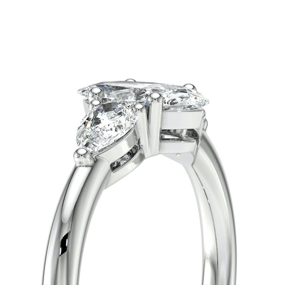 Bague trilogie diamant Coucher de Soleil - 19
