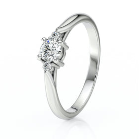 Bague trilogie diamant Coucher de Soleil - 1