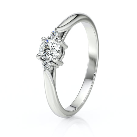 Bague trilogie diamant Coucher de Soleil - 1