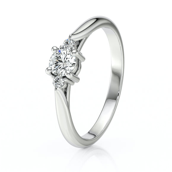 Bague trilogie diamant Coucher de Soleil - 1